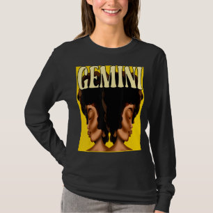 Camiseta Rótulo Sol Zodiaco Gemini Astrología Horoscopio