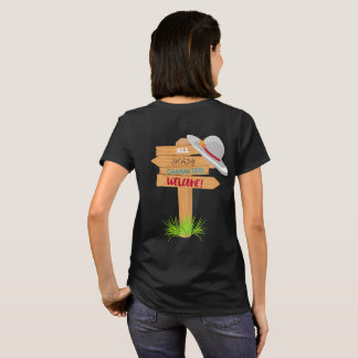 Camiseta Rótulo sombrío de los caracteres