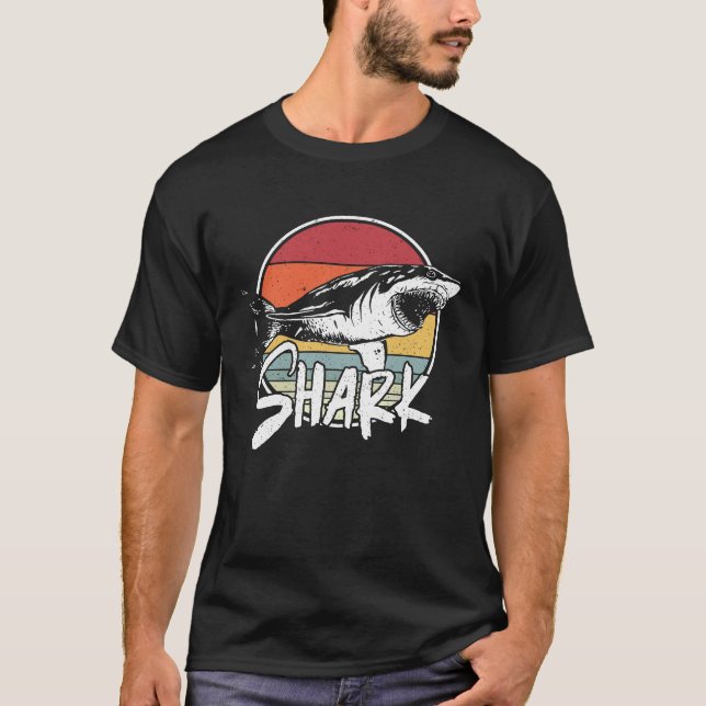 Camiseta Rótulo subacuático de Hammerhead Shark Fin (Anverso)
