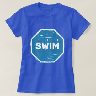 Camiseta Rótulo Swim Stop