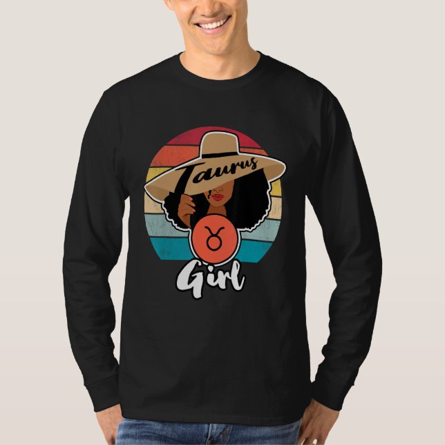 Camiseta Rótulo Taurus Chica Reina Feliz Cumpleaños De Abri (Anverso)