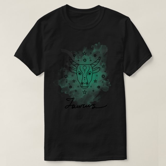 Camiseta Rótulo Taurus Horoscope (Diseño del anverso)