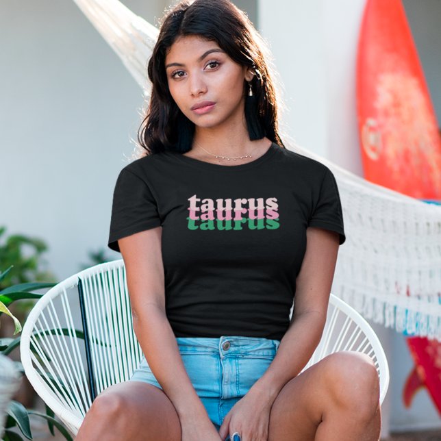 Camiseta Rótulo Taurus Zodiac | Color de la energía verde (Subido por el creador)