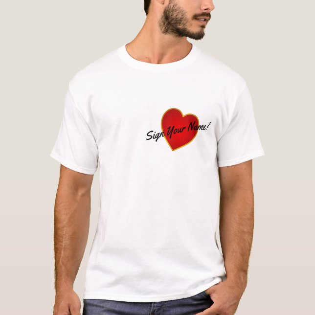Camiseta Rótulo tu nombre a través de mi corazón (Anverso)