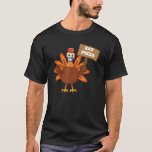 Camiseta Rótulo turco de pizza  adulto vegan niños divertid