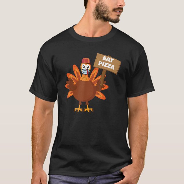 Camiseta Rótulo turco de pizza  adulto vegan niños divertid (Anverso)