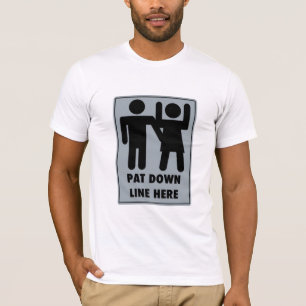Camiseta Rótulo universal de TSA Pat abajo -