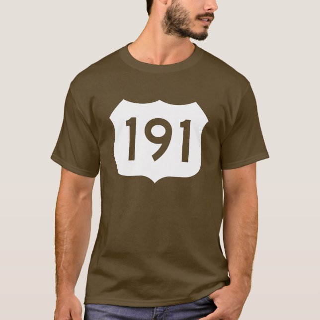 Camiseta Rótulo US Route 191 (Anverso)