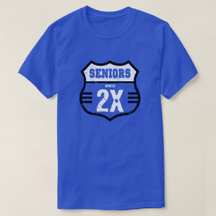 Camiseta Rótulo vial de personas mayores con problemas