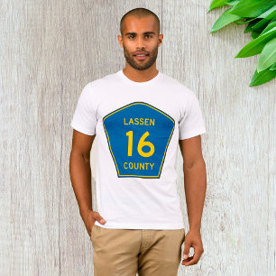 Camiseta Rótulo vial del condado de Lassen Mens T-Shirt
