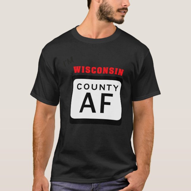 Camiseta Rótulo vial del condado de Wisconsin AF (Anverso)