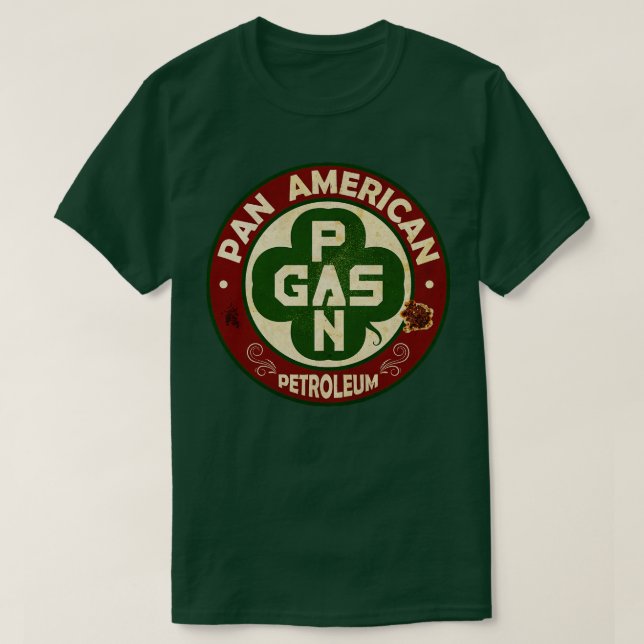 Camiseta Rótulo Vintage Petrol Clover (Diseño del anverso)