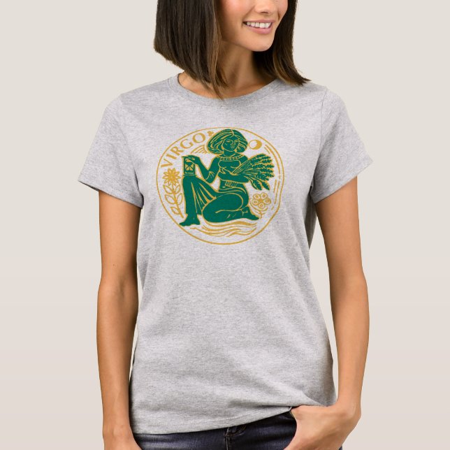 Camiseta Rótulo Virgo del Zodiaco (Anverso)