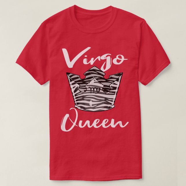 Camiseta Rótulo Virgo Queen Zodiac Con Patrón De Impresión  (Diseño del anverso)