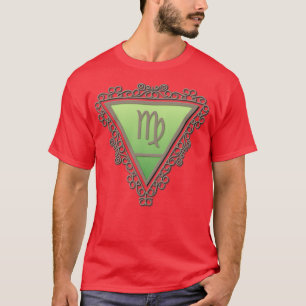 Camiseta Rótulo Virgo Tierra  Filigree Astrología Símbolo Z