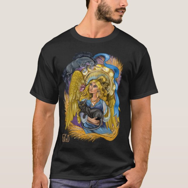 Camiseta Rótulo Virgo Zodiac (Anverso)