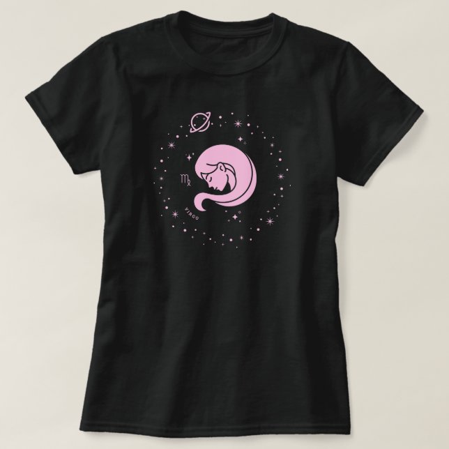 Camiseta Rótulo Virgo Zodiac (Diseño del anverso)