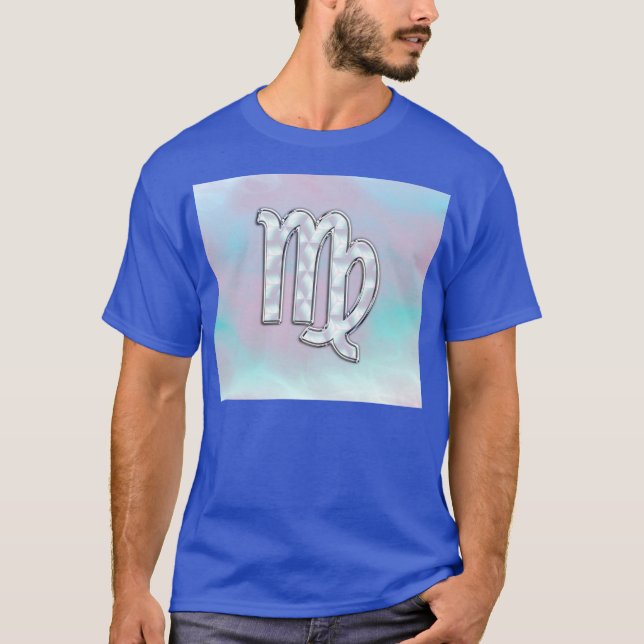 Camiseta Rótulo Virgo Zodiac sobre la impresión estilo Nacr (Anverso)