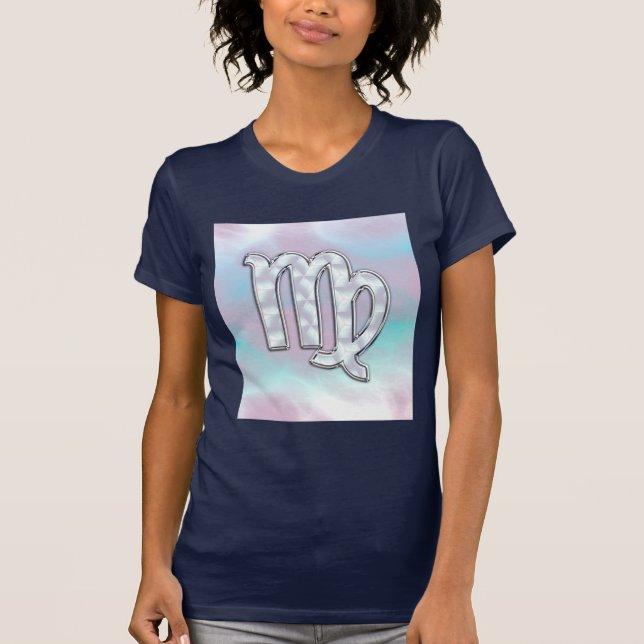Camiseta Rótulo Virgo Zodiac sobre la impresión estilo Nacr (Anverso)
