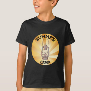 Camiseta Rótulo y distintivo del campamento de verano