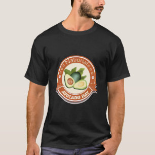 Camiseta Rótulo y distintivo del Día Nacional del Aguacate