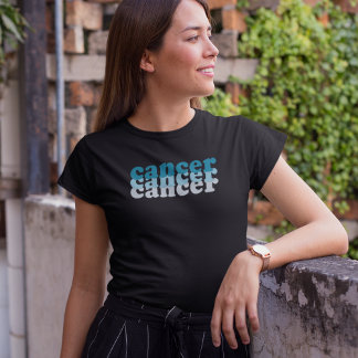 Camiseta Rótulo Zodiac contra el cáncer | Color de la energ