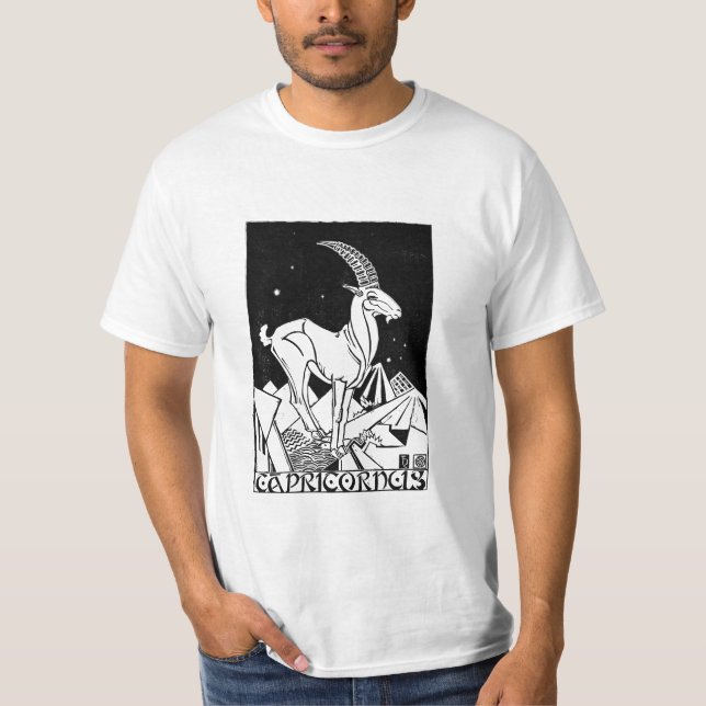 Camiseta Rótulo Zodiac de Capricornio (Anverso)
