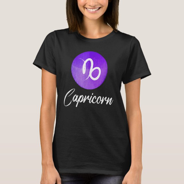 Camiseta Rótulo Zodiac de Capricornio (Anverso)