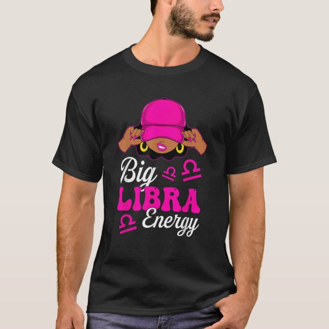 Camiseta Rótulo Zodiac Gran Libra Energy Sassy de la Mujer  (Anverso)
