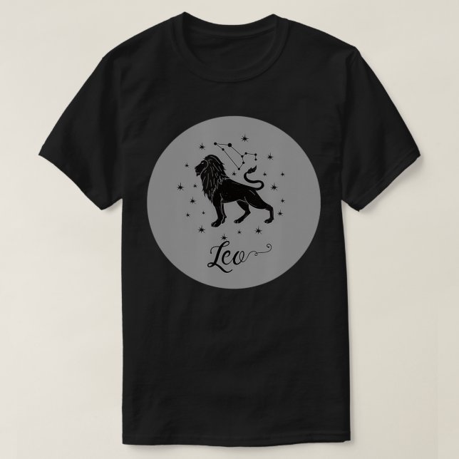 Camiseta Rótulo Zodiac Leo (Diseño del anverso)
