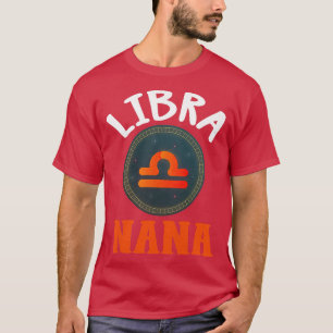 Camiseta Rótulo Zodiac Libra Nana Astrología del Horóscopo