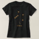 Camiseta Rótulo Zodiac moderno Libra de oro | Aire de eleme (Diseño del anverso)