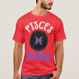 Camiseta Rótulo Zodiac Pisces Nana Horoscope Astrolog