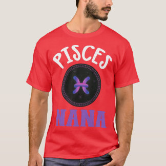 Camiseta Rótulo Zodiac Pisces Nana Horoscope Astrolog