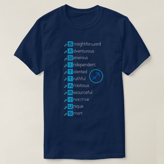 Camiseta Rótulo Zodiac Sagittarius (Diseño del anverso)