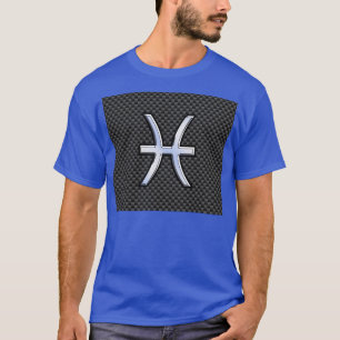 Camiseta Rótulo Zodiac Silver Pisciendo sobre la impresió