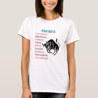 Camiseta Rótulo Zodiac Taurus Horoscope
