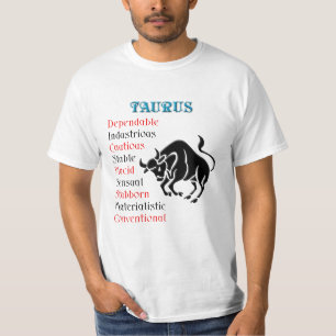 Camiseta Rótulo Zodiac Taurus Horoscope