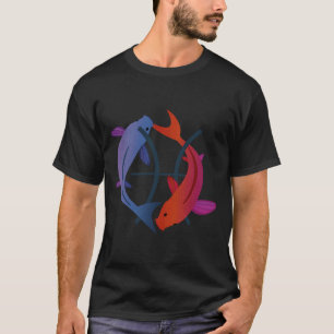 Camiseta Rótulo Zodiaco Azul Pescado Horóscopo Pescado