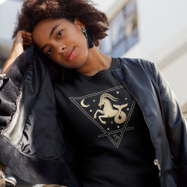 Camiseta Rótulo Zodiaco Capricornio Elemento terrestre en o