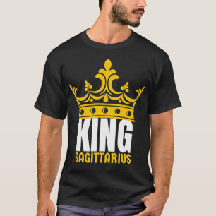 Camiseta Rótulo Zodiaco de Cumpleaños del Rey Sagittarius