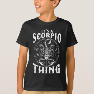 Camiseta Rótulo Zodiaco Escorpio Horóscopo Animal de cump