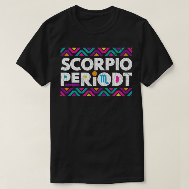 Camiseta Rótulo zodiaco Funny Scorpio Periodo Pullover gráf (Diseño del anverso)