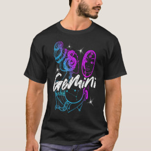 Camiseta Rótulo Zodiaco Gemini Hermoso Chica Nacido En Mayo