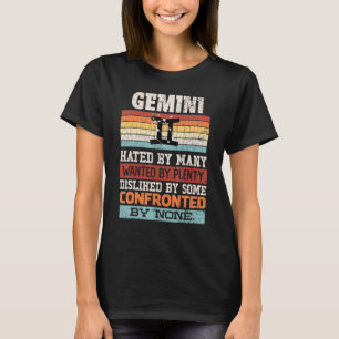 Camiseta Rótulo zodiaco Gemini odiado por muchos gráficos