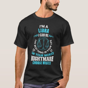 Camiseta Rótulo Zodiaco Im A Libra Gráfico