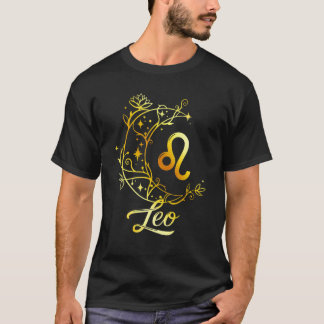 Camiseta Rótulo Zodiaco Leo Birtday presente para hombre mu