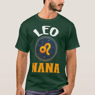 Camiseta Rótulo Zodiaco Leo Nana Horoscope Astrología G