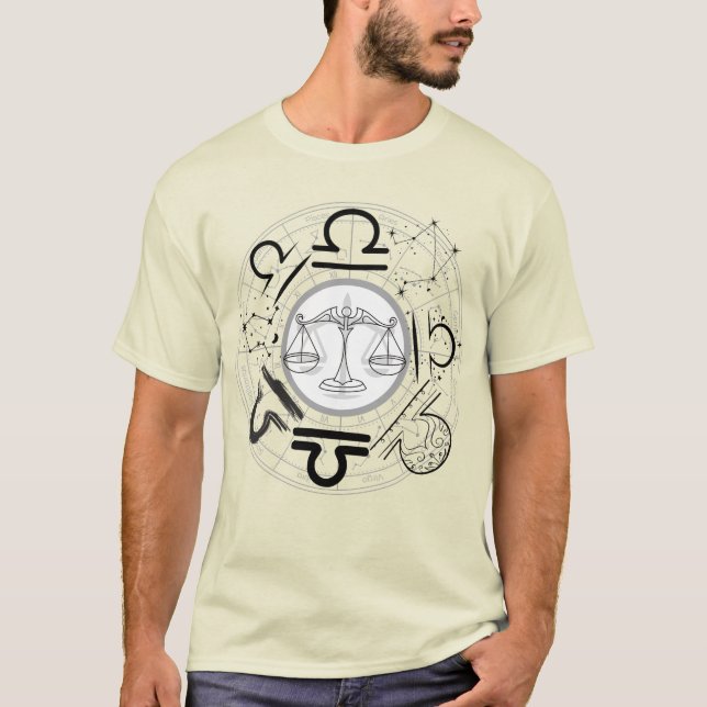 Camiseta Rótulo zodiaco - Libra.w (Anverso)