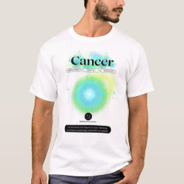 Camiseta Rótulo Zodiaco moderno Cáncer Cita Elemento Agua